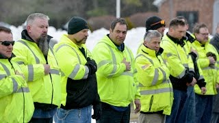 DPW workers from around New England pay last respects to Warren Cowles, killed during storm Stella
