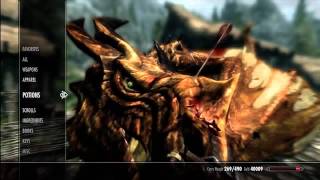 Skyrim - Killing Elder Dragon With Hand to Hand Combat