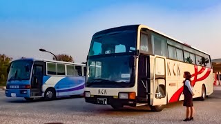旧エアロクイーンと遭遇 行ってらっしゃい！ - 九州中央観光バス＆九州産交バス Japanese Bus. 2/3