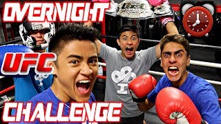 24 HOUR OVERNIGHT CHALLENGE IN UFC GYM!!