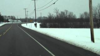 Amish on horse-drawn logging sled, north country NY