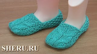 Нежные следки - тапочки для деток. Урок 236