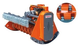 мульчер FERRI TFC R 2000 на тракторе МТЗ 1221