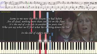 Happy New Year - ABBA (Ноты и Видеоурок для фортепиано) (piano cover)