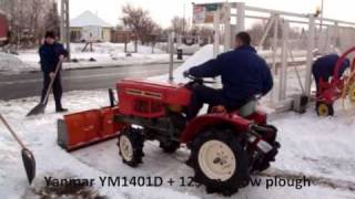 Hóeltakarítás, eladó Yanmar YM1401D és Komondor STL-125 tolólap / Snow plow, blade, snow cleaning