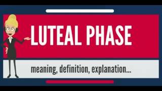 What is LUTEAL PHASE? What does LUTEAL PHASE mean? LUTEAL PHASE meaning, definition & explanation