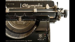 Печатная машинка Olympia 8. Typewriter Olympia model 8 1932