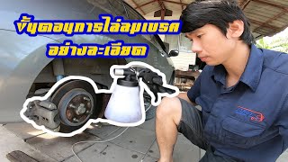 เทคนิคการเปลี่ยนถ่ายน้ำมันเบรคและการไล่ลมเบรคทั้งระบบ Honda City 2012 (Brake bleeder)