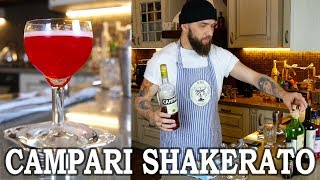 Campari Shakerato (Взбитый Кампари). Рецепт коктейля от Дмитрия Кузнецова