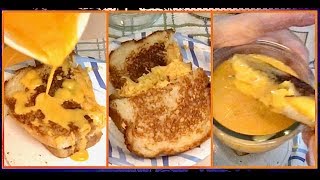 Quiet ASMR ? Simple Supper Tonight Extra Cheesy Grilled Cheese Sandwich