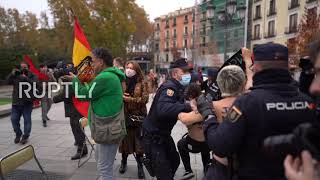 Spain: FEMEN activists counter-protest far-right rally honouring Franco in Madrid *EXPLICIT*