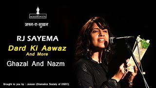 Rj Sayema | Dard Ki Aawaaz And More |  Ghazal And Nazm | Jashn E Sukhan | The Modern Poets | 2019