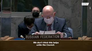 Russia's representative Nebenzya accuses US of 'hysteria' over Ukraine in Security Council meeting