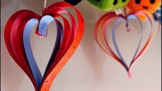 Valentine's Craft , How to make Paper Hearts