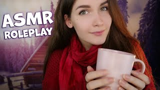 АСМР пьем чай на морозе ?❄☕ ASMR drink tea in winter forest