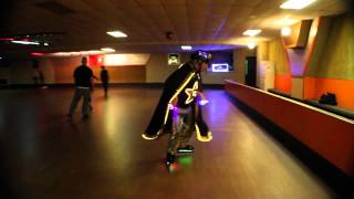 Burgh Man Juggling and Skating at The Neville Roller Drome