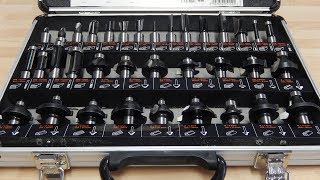 The Trend 35 Piece Router Cutter Set and Example Cuts