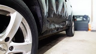 Mitsubishi Outlander. Удар в дверь и порог