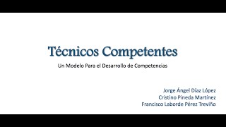 WEBINAR Técnicos competentes Presentado por Quidam Global