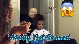 SCARING PRANK ON MONTY !! ( HE WAS SCARED)??