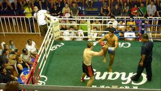 Muay Thai fight - Australia vs Thailand. Bangla Boxing Stadium. 29th January, 2012