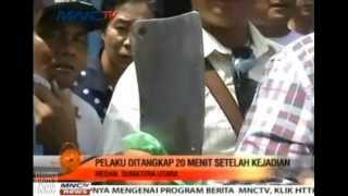 Suami menganiaya istri dengan pisau pemotong daging