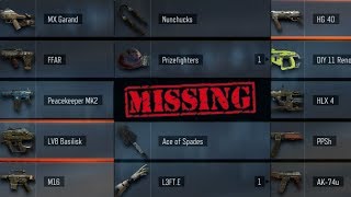 ALL "43 DLC GUNS" IN BO3.. BUT MISSING 1 THING..