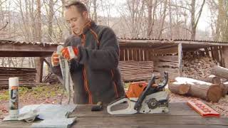 Бензопила STIHL. Замена шины, звездочки и цепи