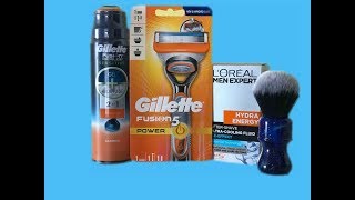 Набор Gillette от Макса Вагнера. Fusion 5, Fusion proglide, L`oreal men expert, помазок Yaqi brush