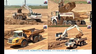 Project A355 COS: KOMATSU PC490LC-11 + VOLVO A30F Dumpers, Pfettisheim, France, 2019.