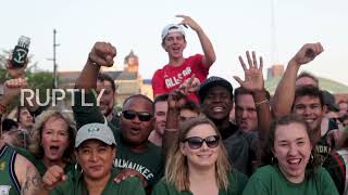USA: Bucks fans celebrate game 5 win against Suns