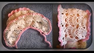 шапочка - чепчик для новорожденного, вязание крючком