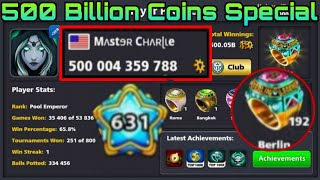 8 Ball pool - 500 Billion Coins Master Charlie Berlin Platz