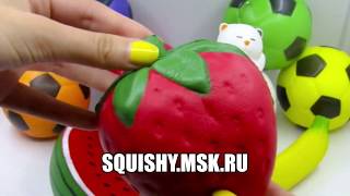 СКВИШ КЛУБНИЧКА | ИГРУШКА-АНТИСТРЕСС ОБЗОР ВИДЕО ДЛЯ ДЕТЕЙ | SQUISHY КАВАЙНЫЕ