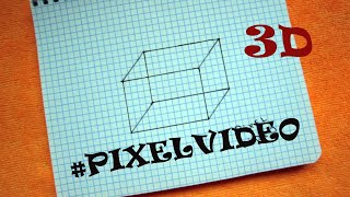 3D Прямоугольный параллелепипед по Клеточкам #pixelvideo