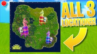 SEARCHING FOR ALL 3 LOOT LLAMA LOCATIONS IN FORTNITE! (Fortnite: Battle Royale)