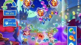 Bubble Witch 2 Saga Level 1848 with no booster & 1 bubble left