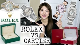 ROLEX OR CARTIER? {DATEJUST, TANK, BALLON BLEU DE} WATCH COMPARISON | CHARIS LVLOVERCC