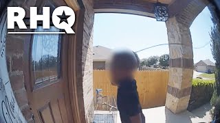 Child Whips Front Door Of Black Family