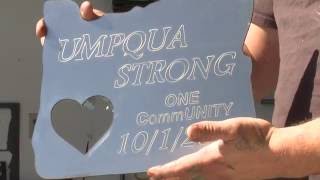 Metal plaques crafted in remembrance of lives lost in UCC shooting