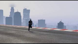 Crazy Heroic Jump performed by a police officer