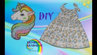 DIY: Летний сарафан  для девочки с  завязками / Summer  dress for girl