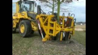 Wheel loader mounted Damcon tree spades