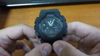 Casio G-SHOCK GA-100-1A1 видео-обзор и настройка