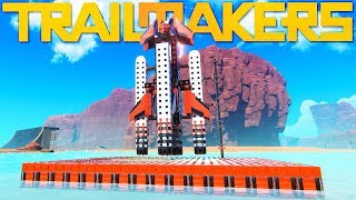 Trailmakers - 3-Stage Rocketship Build - Summer Update New Blocks & Visuals - Trailmakers Gameplay
