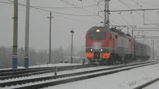 ЭП2К-1** с поездом Улан-Батор - Москва