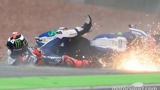 MOTOGP 2016 German GP (Sachsenring) All Crashes Compilation #9