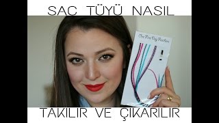 ((KAPANDI))SAÇ TÜYÜ NASIL TAKILIR VE ÇIKARILIR + SÜRPRİZ || HOW TO APPLY FEATHER HAIR EXTENSIONS