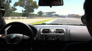 Me driving a Skoda Fabia MonteCarlo