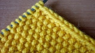 Кромка из двух петель при вязании спицами.